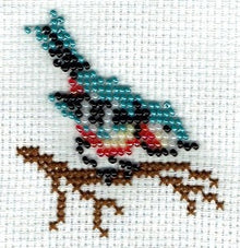 Borduurpakket vogeltje 7x7cm
