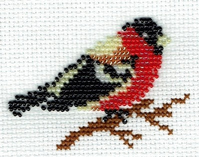 Borduurpakket vogeltje 7x10cm