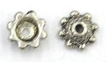 Kralenkapje 4x8mm zilverkl.. 2st