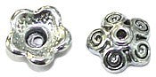 Kralenkapjes 11mm metaalkl. 2st