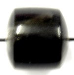Resin tonvorm 19x19mm zwart/tr.wit p.st