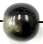 Resin rond 17mm zwart/tr.wit p.st