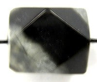 Resin blokvorm 18x14mm zwart/tr.wit p.st