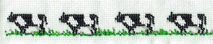 Borduurpakket koeien naar de wei 4x25cm