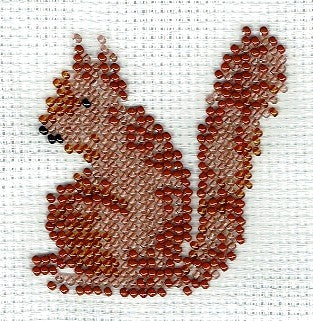 Borduurpakket eekhoorntje 7x7cm