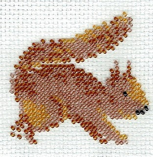Borduurpakket eekhoorntje 7x7cm