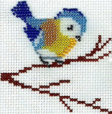 Borduurpakket jonge pimpelmees  10x10cm