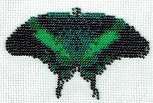 Borduurpakket vlinder 11x13cm groenkleuren
