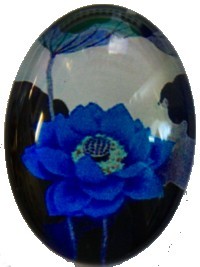Camee ovaal 18x25mm zomerbloemen
