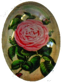Camee ovaal 18x25mm zomerbloemen