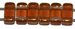 Two hole glaskraal 4x8mm christal apricot 25st.