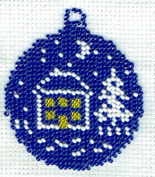 Borduurpakket kerstharten 22x22cm rood/goud
