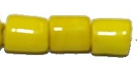 Glaskraal ton ca.10mm gat 3mm geel 25st.