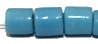 Glaskraal ton ca.10mm gat 3mm helder blauw 25st.