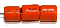 Glaskraal ton ca.10mm gat 3mm oranje 25st