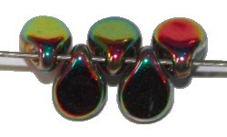 PIP kralen 7mm blauw/paars/zilver 50st.