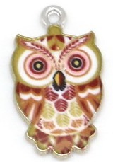 Bedel uil 23mm bruin/multicolor