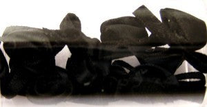 Satijnroosjes 10mm  geheel zwart 10 stuks