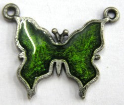 Tussenstuk vlinder 2-oog 25x20mm groene epoxy