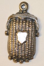 Bedel gebreid tasje 28mm oud zilverkl.