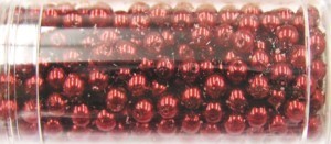 Gutermann glaskralen 4mm donkerrood ca 345 st