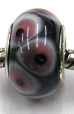 Pandorastylekraal 12mm zwart met rose/witte