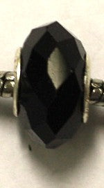 Pandorastyle kraal 12mm facet zwart p.st