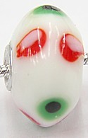 Pandorastyle 3mm gat wit m. stippen
