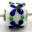 Pandorastyle 3mm gat wit m. bloem