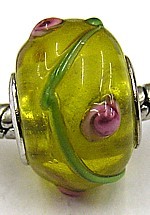 Pandorastyle kr. tr.geel met groene streep+bloem