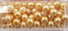 Gutermann glaskralen 6mm l.zalm ca.100st.
