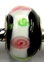 Pandostyle kr. 14mm zwart witte band outside bloem