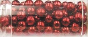 Gutermann glaskralen 6mm bordeaurood 100st