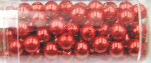 Gutermann glaskralen 6mm rood ca.100st.