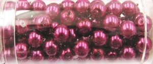 Gutermann glaskralen 6mm oud roze 100st