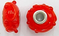 Pandorastyle kraal 20mm oranjerood