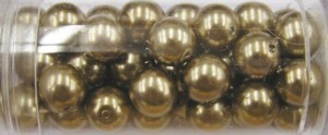 Gutermann glaskralen 8mm licht bruin 46st,