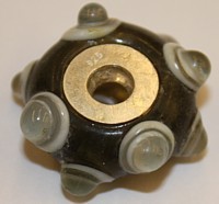 Pandorastyle 18mm zwart/witte pukk.925 zilverkern