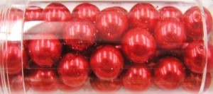 Gutermann glaskralen 8mm rood ca 46 st