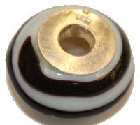 Pandorastyle 18mm wit/zwart 925 zilverkern