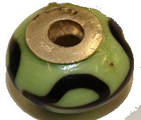 Pandorastyle 18mm groen/zwart str. 925 zilverkern