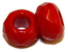 Glaskraal 9x14mm 5mm gat koraalrood p.st.