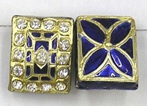 4-rij spacer rchthoek 19x15mm blauw p.st.