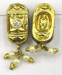 2-rij spacer ovaal 17mm goud p.st.