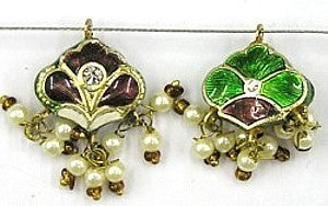 Hanger bloem 18mm donker amethist p.st