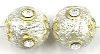 Kraal rond 10mm zilver p.st