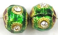 Kraal rond 10mm groen p.st