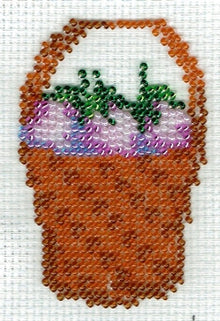 Borduurpakket bloemenmand 8x6cm