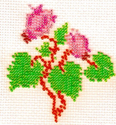 Borduurpakket cyclaam rose/paars 9x10cm