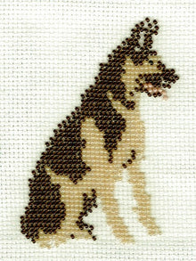 Borduurpakket herdershond 8x12cm